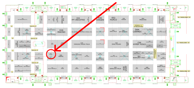Piantina stand C21 padiglione 19 - CAMAR MECSPE 2024