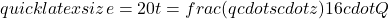 quicklatex{size=20}t = frac{(q cdot s cdot z)}{16 cdot Q}