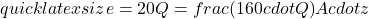 quicklatex{size=20}Q = frac{(160 cdot Q)}{A cdot z}