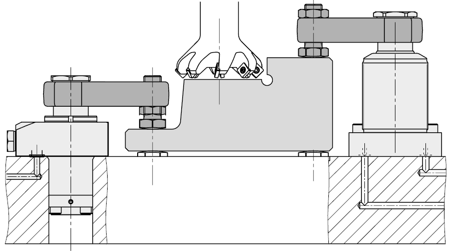 Montaggio delle staffe rotanti in qualsiasi posizione