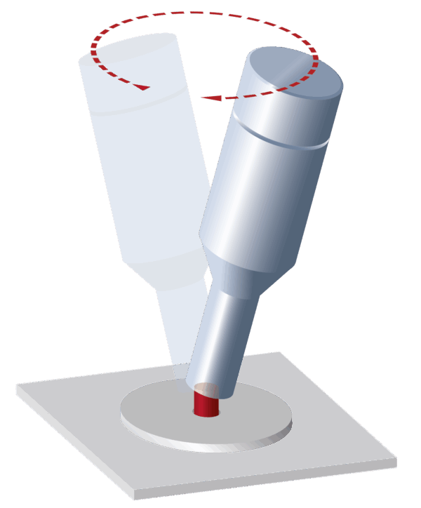 Visualizzazione tridimensionale della ribaditura orbitale