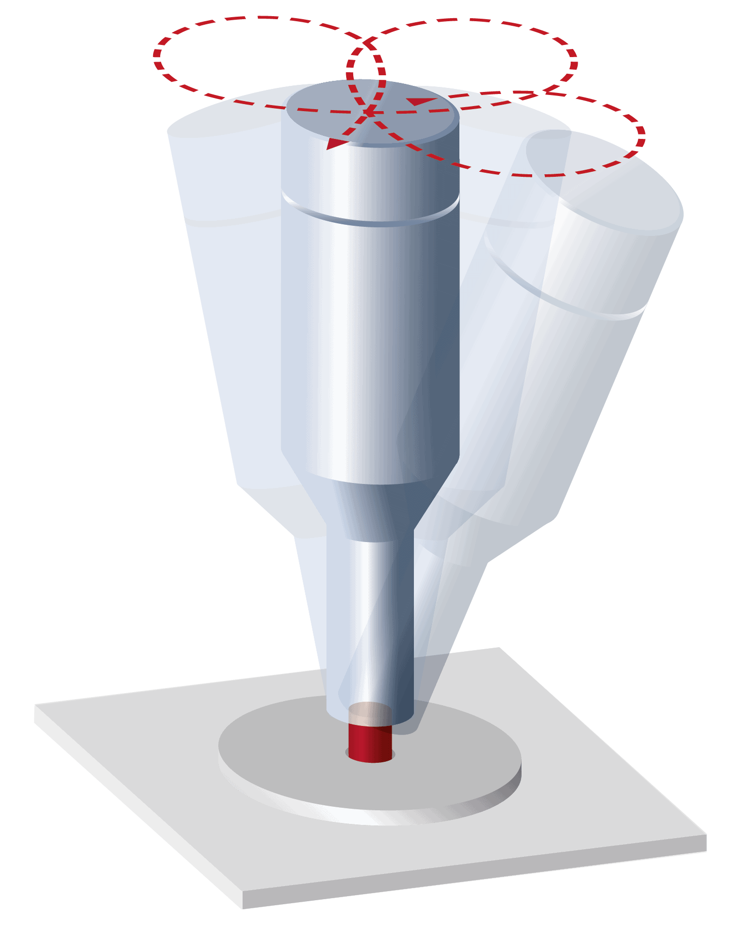 Visualizzazione tridimensionale della ribaditura radiale
