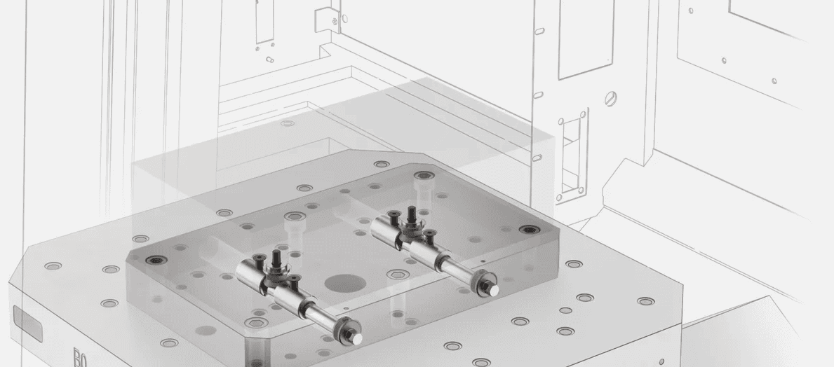 Sistema a punto zero con bloccaggio e sbloccaggio meccanico