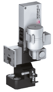 Sistema di bloccaggio con traslazione a catena Flexline con traslazione corta e cilindro a doppio pistoncino
