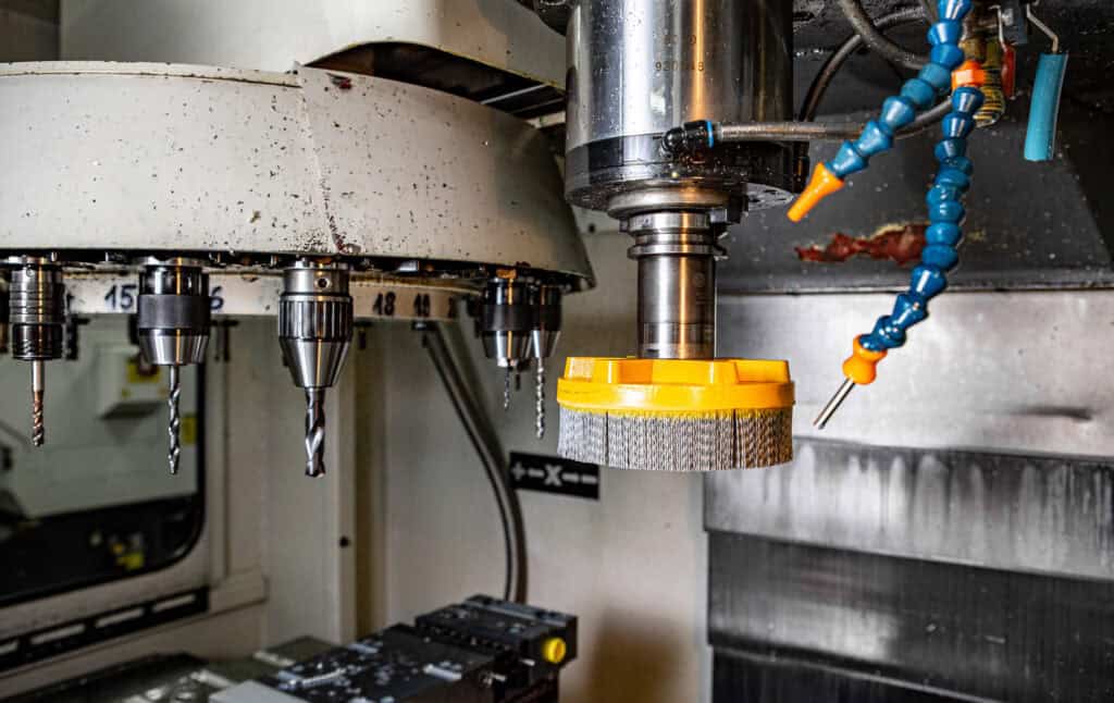 Spazzola ATB su mandrino CNC