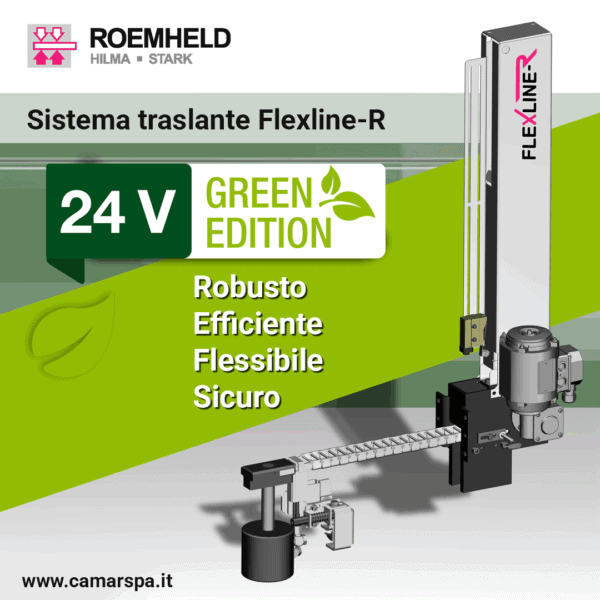 Sistema di bloccaggio con traslazione a catena Flexline-R Green Edition