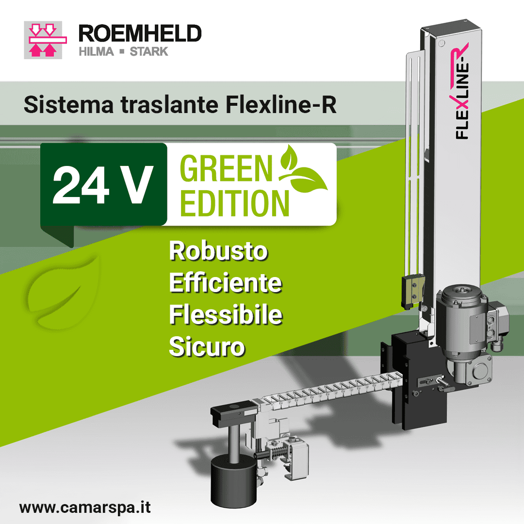 Sistema di bloccaggio con traslazione a catena Flexline-R Green Edition