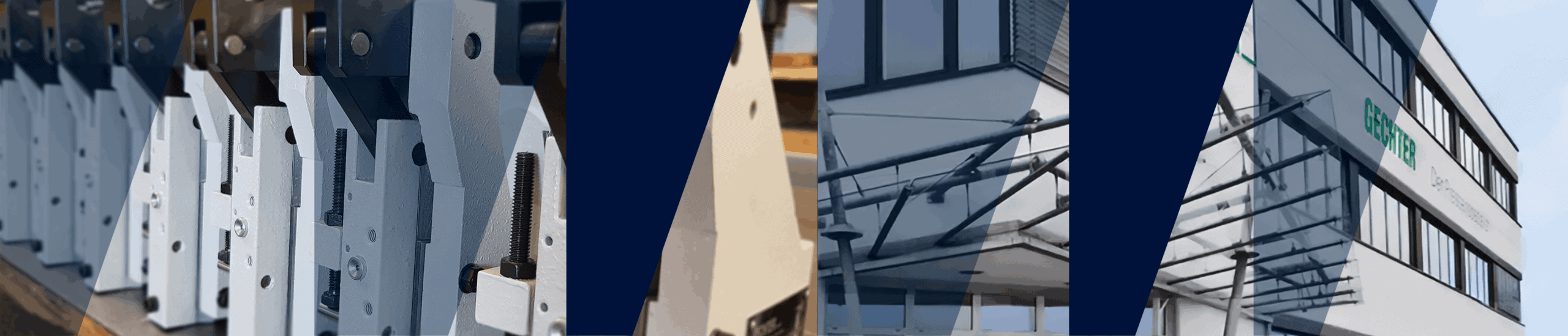 Header marchio Gechter, brand leader nel mondo delle presse da banco manuali o pneumatiche