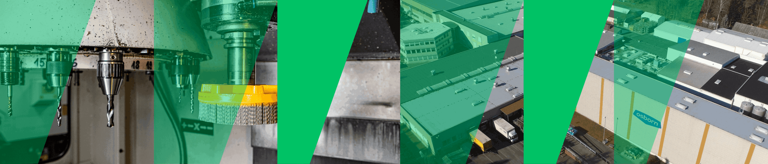 Header marchio Osborn, brand leader nel mondo delle spazzole industriali di sbavatura e finitura