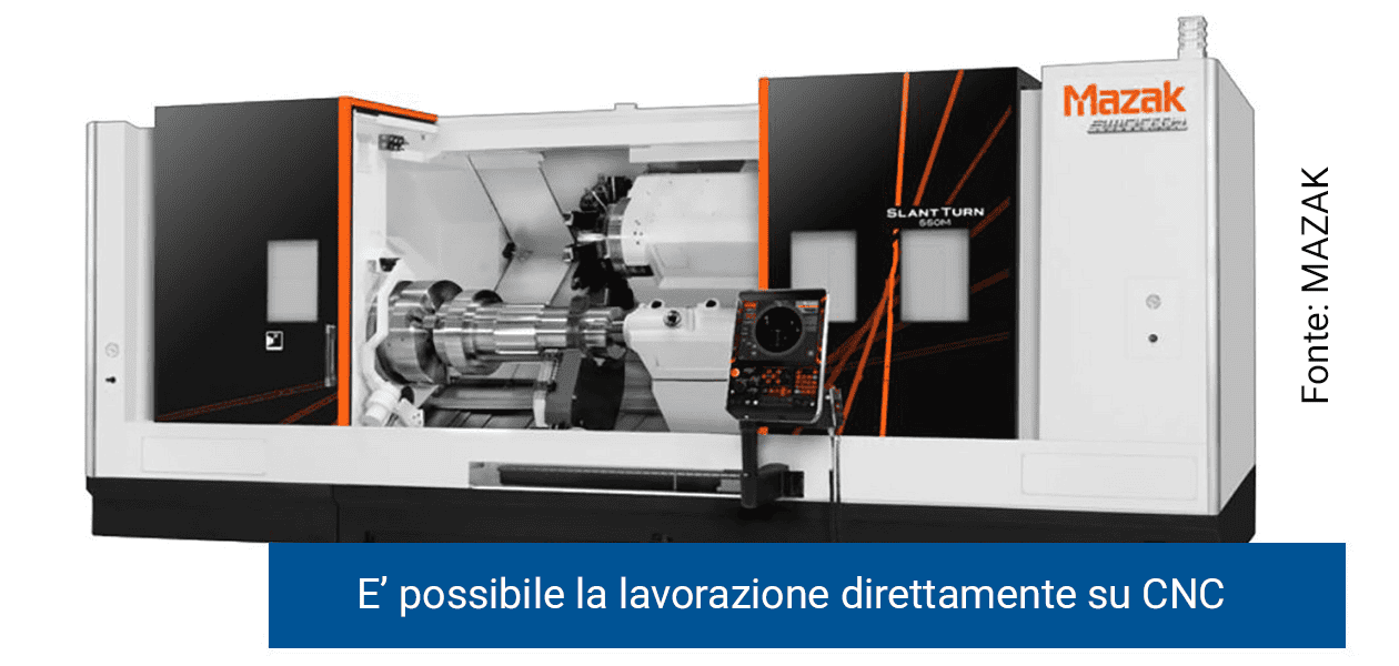 Centro di lavoro CNC MAZAK oggetto delle prove degli utensili di skive-burnishing
