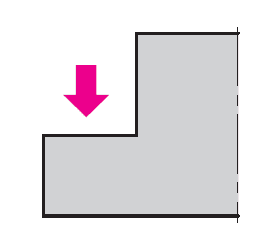 Bordo di bloccaggio diritto, sul perimetro dello stampo, sulla tavola della pressa