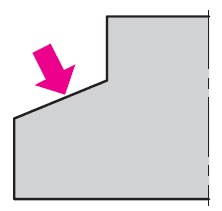 Bordo stampo inclinato