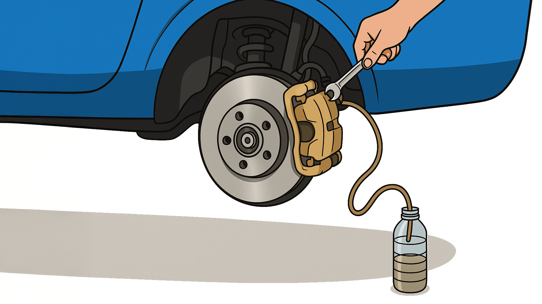 Esempio di spurgo dell'impianto idraulico di una vettura