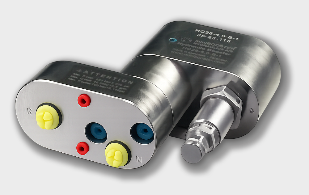 Moltiplicatore miniBOOSTER HC28 con valvola limitatrice di pressione incorporata